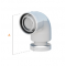 Ricom CONNECT Adapter kolanowy Ariston, Vaillant, Beretta, Saunier Duval, Chaffoteaux, średnica 60/100 + opaska DN100 KOD 3.012089 