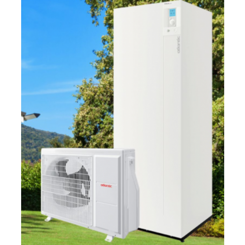 Atlantic EXTENSA AI Duo R32 Powietrzna pompa ciepła 5kW z zasobnikiem c.w.u. 190l, z możliwością sterowania przy użyciu aplikacji COZYTOUCH Kod 526159