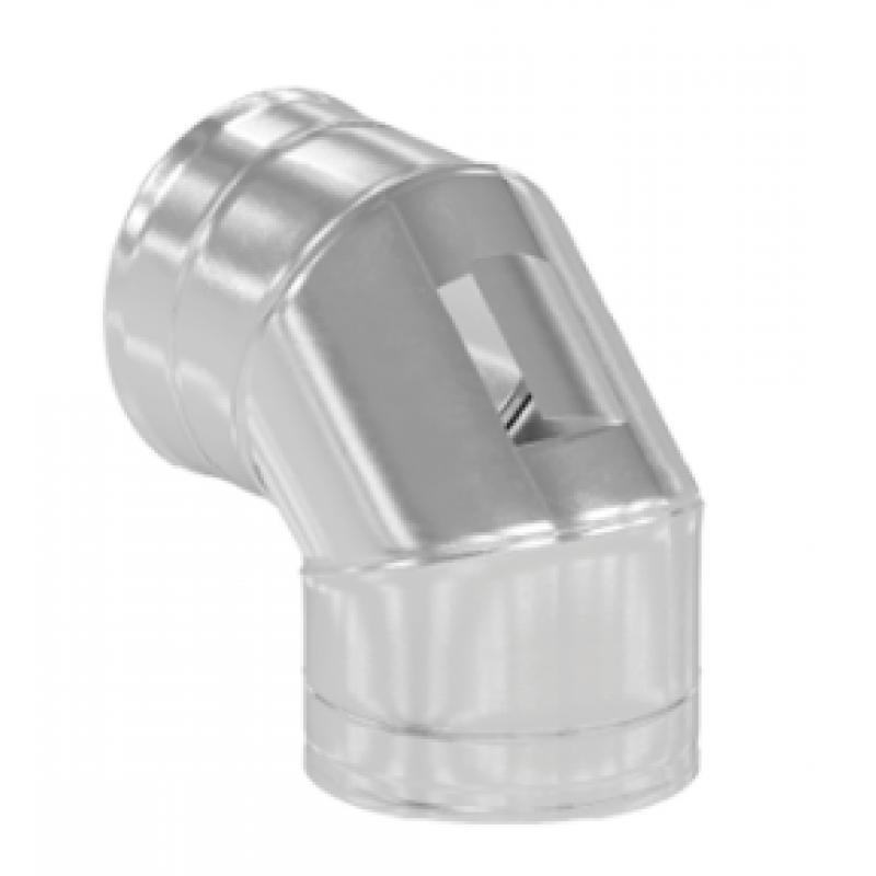 Ricom DW316L Kolano stalowe izolowane 87 stopni, z rewizją, średnica 100 mm z uszczelką KOD 030110431DWJ*