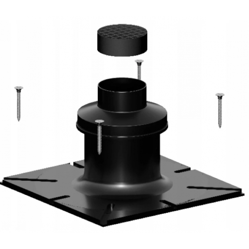 Ricom SING Płyta dachowa płaska fi 80 ,PP z akcesoriami Kod ZB80SCHA-PP 