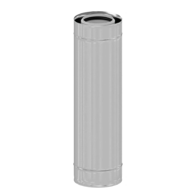 Ricom INOX Rura prosta koncentryczna PP-ST długość 500 mm, średnica 60/100 Kod IN60/100R500
