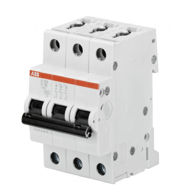 ABB SZ203-C6 Wyłącznik nadprądowy, 6kA, 6A, 3P, charakterystyka C KOD 2CDS253025R0064