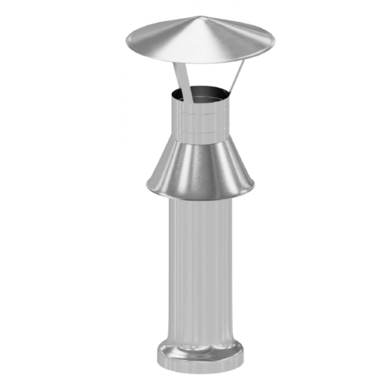 Ricom INOX Zakończenie dachowe stalowe, średnica 80/125 Kod IN80/130010