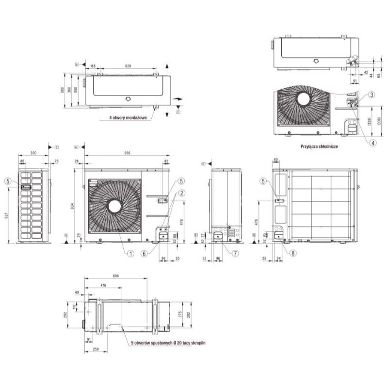 LG Standard-Inverter UUC1.U40 Jednostka zewnętrzna klimatyzatora 6,8 / 7,5 kW kod UUC1.U40 