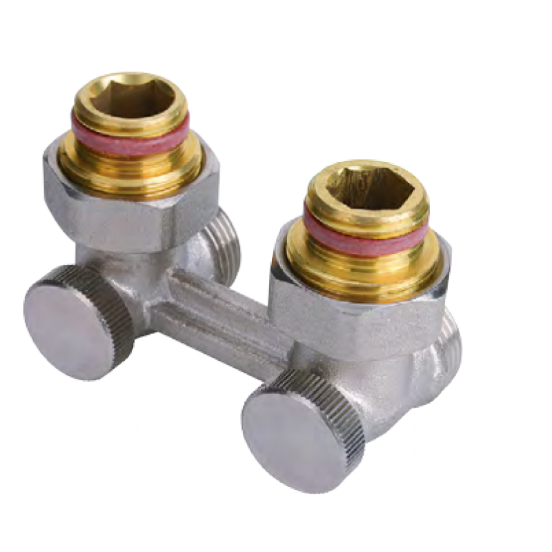 ALTECH IRYD Zawór przyłączeniowy kątowy, podwójny 1/2cala x 3/4 cala Kod ALTH-994533