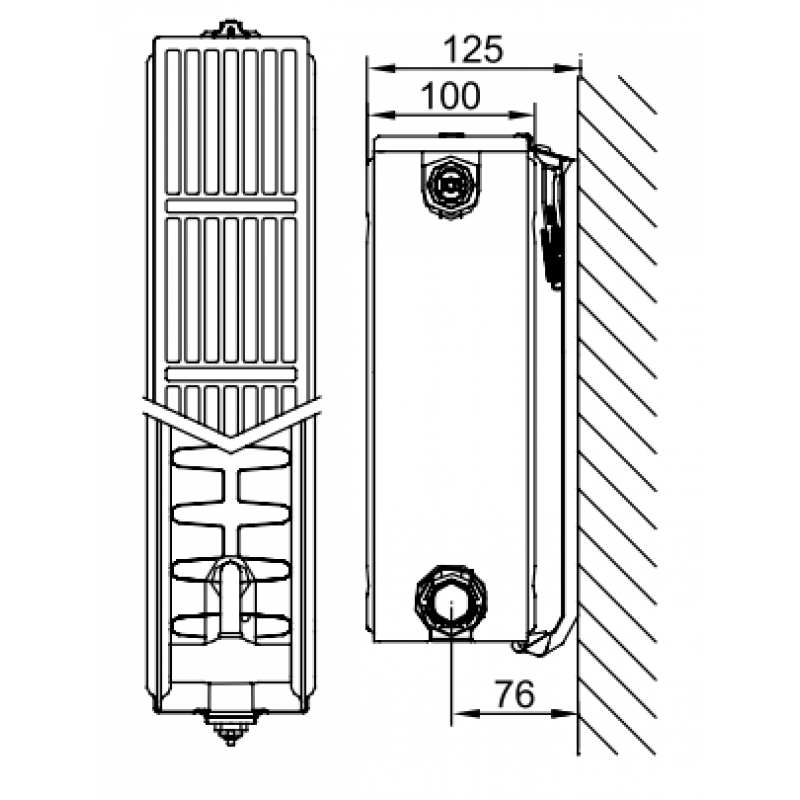 ALTECH PREMIUM Grzejnik płytowy, stalowy, dolne podłączenie, 900x800 VK22 Kod ALTH-262916 