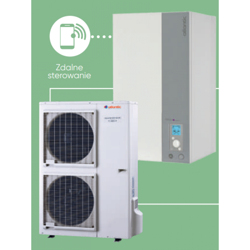 Atlantic EXCELIA AI TRI Powietrzna pompa ciepła o mocy 14 kW, z możliwością sterowania przy użyciu aplikacji COZYTOUCH Kod 526353 