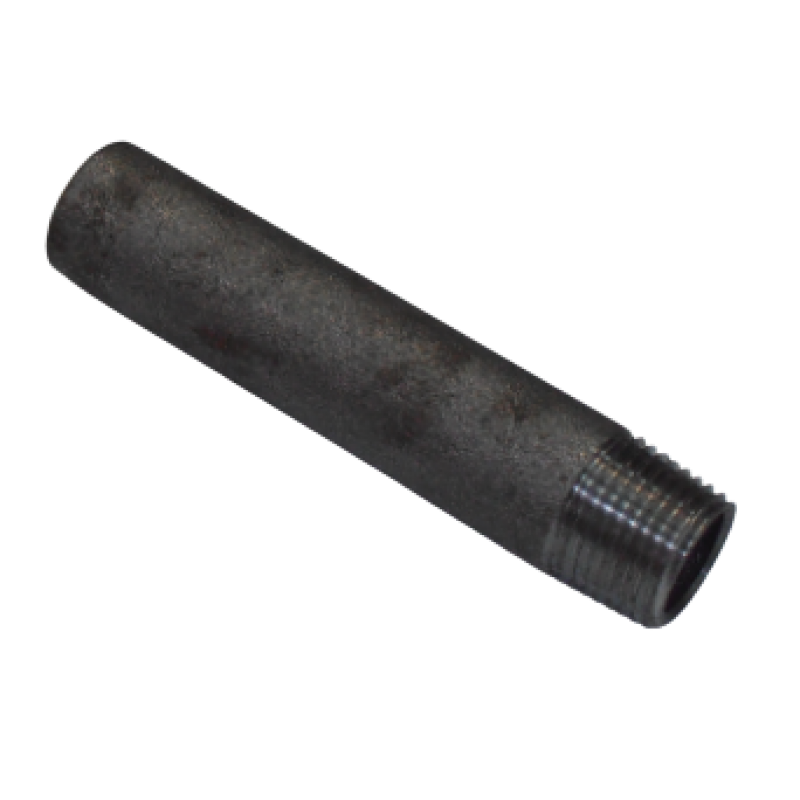 Króciec stalowy gwintowany jednostronnie, czarny 1 1/4 cala długość 150mm Kod KC32-150