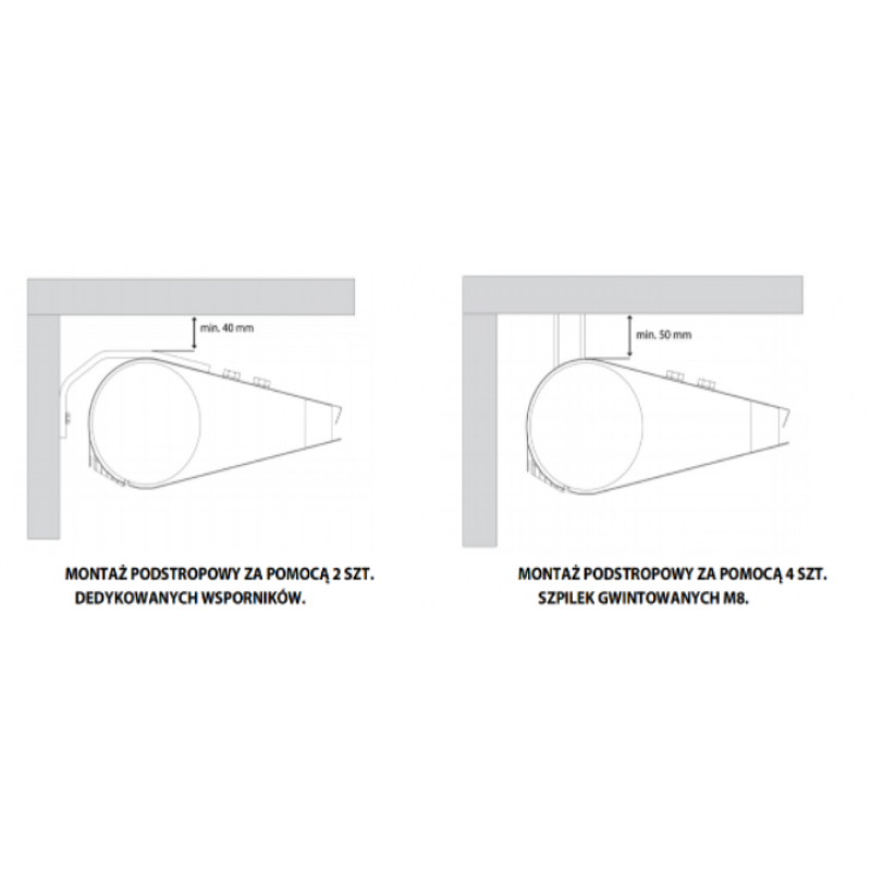 Flowair Slim N-150 Kurtyna drzwiowa zimna, kolor biały o długości 1,5m kod 56088 