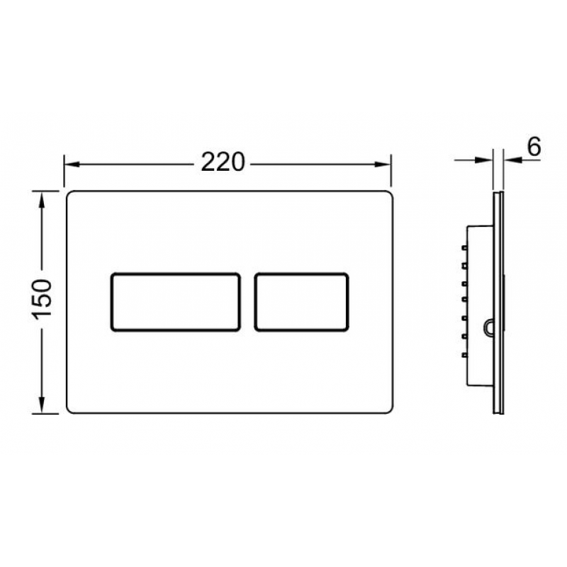 TECEsolid Metalowy przycisk spłukujący do WC biały połysk kod 9240432 