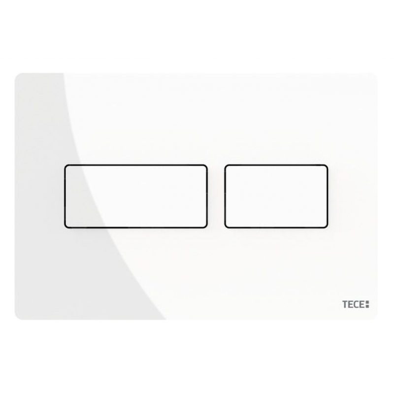 TECEsolid Metalowy przycisk spłukujący do WC biały połysk kod 9240432