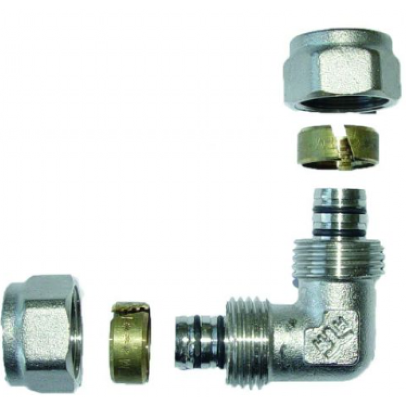 Altech Kolano skręcane PEX 20x20mm 90stopni, wkładka aluminiowa Kod ALTH-200751