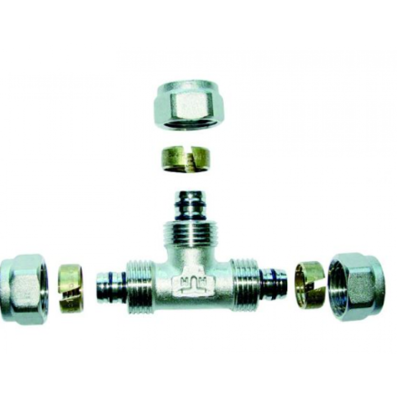Altech Trójnik skręcany PEX 20x20x20mm, wkładka aluminiowa Kod ALTH-200757