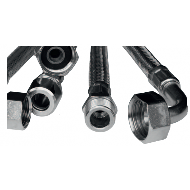 ALTECH Wąż stalowy przyłączeniowy w oplocie DN8-INOX 1/2cala x zacisk 3/8 cala, długość 50cm Kod ALTH-125001