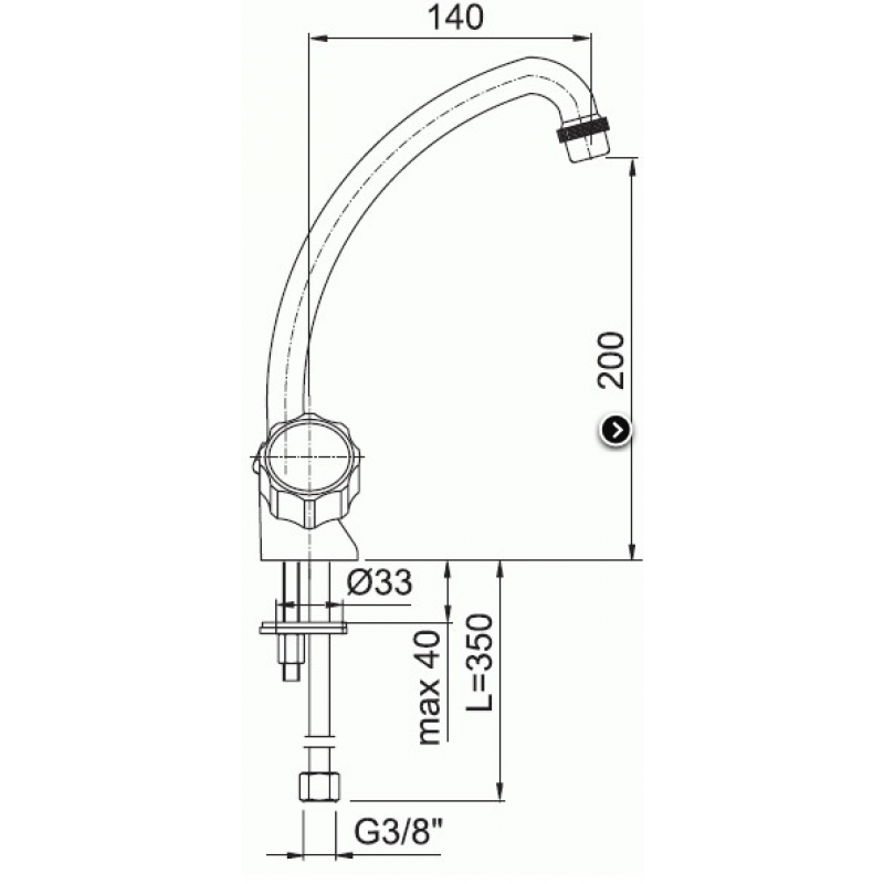Alterna IRIS Bateria zlewozmywakowa stojąca dwuuchwytowa, chrom Kod ALTN-705964 