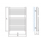 Alterna IRIS Grzejnik łazienkowy stalowy 300x1173mm, 499W, kolor biały Kod ALTN-982307 