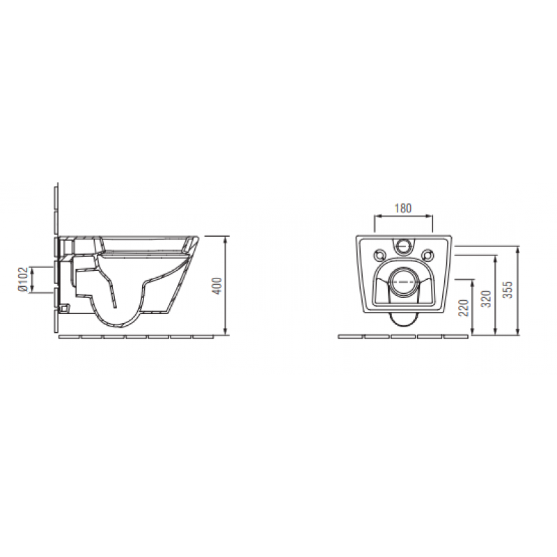 Alterna OPUS Miska wisząca do WC z powłoką EASY CLEAN 3M Kod ALTN-965927 