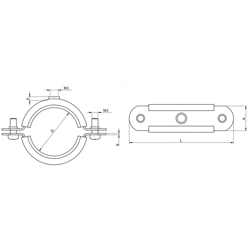 NoviPro Obejma pojedyncza do rur z izolacją DN 2 1/2 cala Kod NOVI-198265 