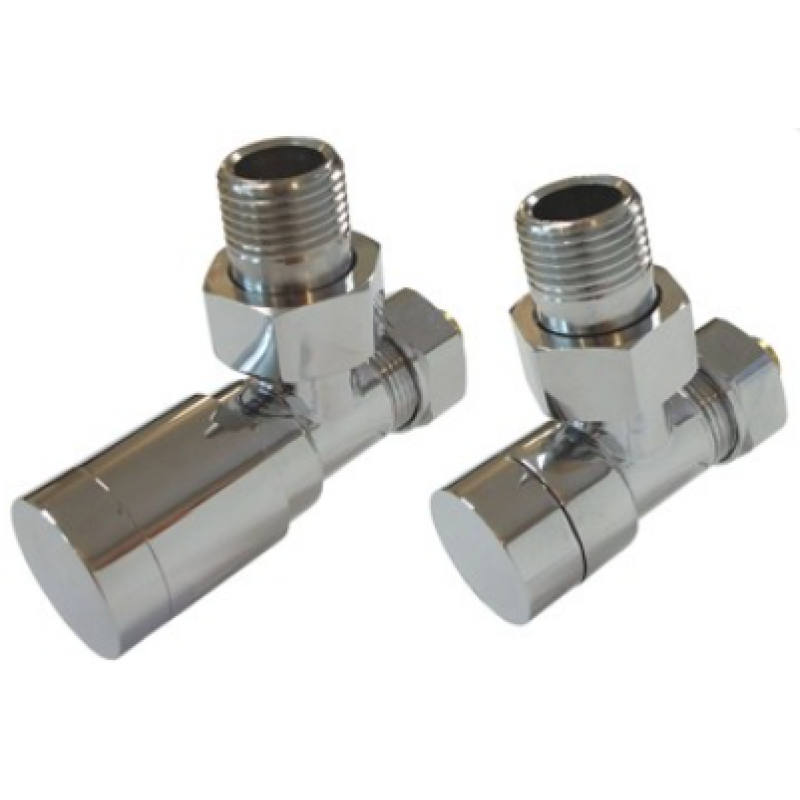 Alterna IRIS Zestaw dekoracyjny grzejnikowy, kątowy, kolor chrom, ze złączką PEX (GW M22x1,5-16x2) Kod ALTN-980233