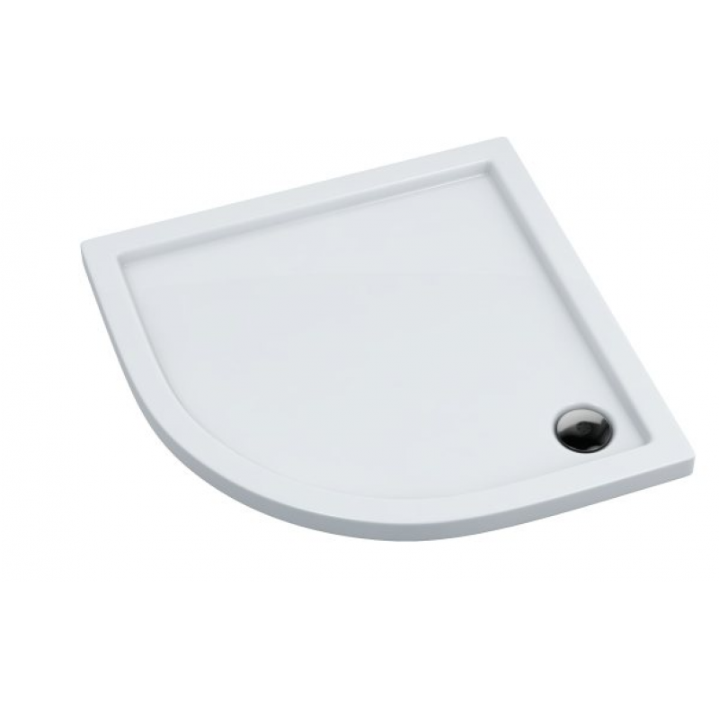 Alterna Brodzik półokrągły, akrylowy, laminowany 800x800x55mm, R55, kolor biały Kod ALTN-952597