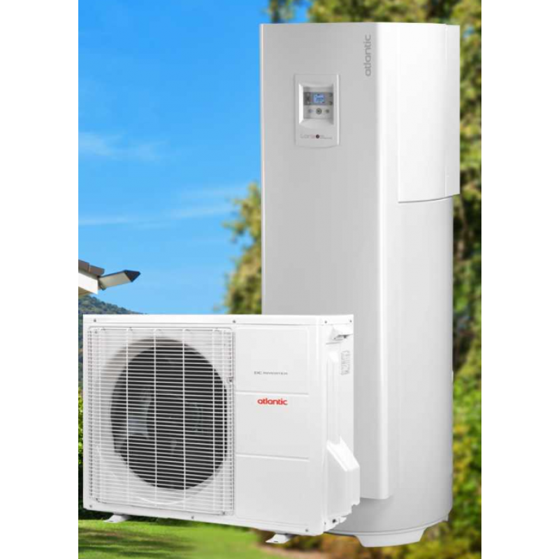 Atlantic LORIA AI R32 DUO Powietrzna pompa ciepła o mocy 8kW z podgrzewaczem c.w.u. 190l z możliwością sterowania przy użyciu aplikacji COZYTOUCH Kod 526124