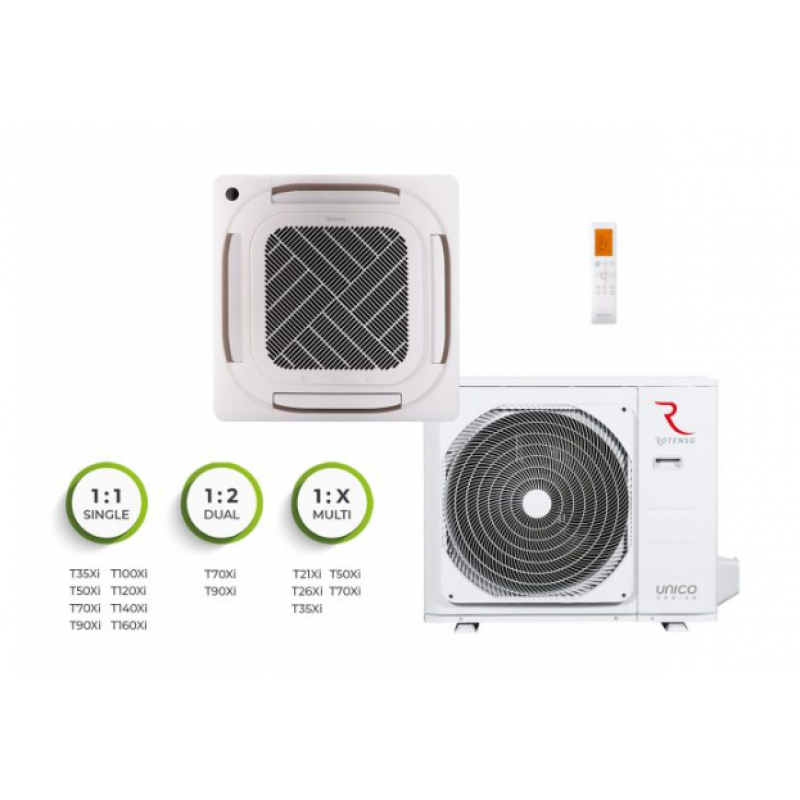 Rotenso Tenji T70Xi R16 Klimatyzator kasetonowy (jednostka wewnętrzna) o mocy 7 kW Kod T70XI R16 