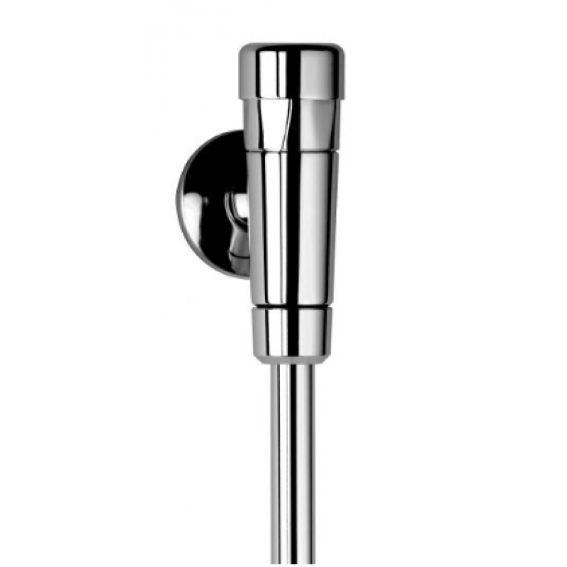 Alterna IRIS Zawór pisuarowy, ciśnieniowy, 1/2cala, chromowany z szerokim przyciskiem, z blokadą wstępną Kod ALTN-655058