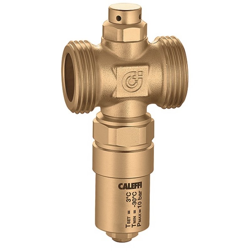 Caleffi 108 Zawór antyzamarzaniowy z przyłączem gwintowanym 1cal, 55Kv kod 108601