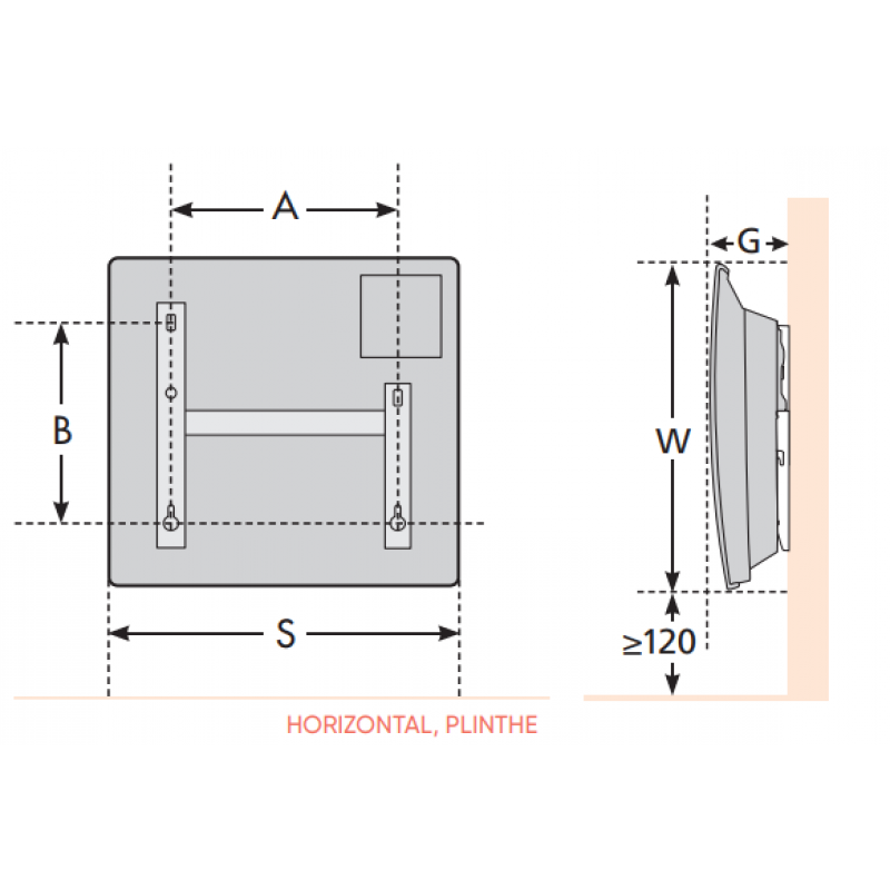 Atlantic DIVALI HORIZONTAL 1000W Grzejnik elektryczny, radiacyjny (kolor biały) Kod 507609 