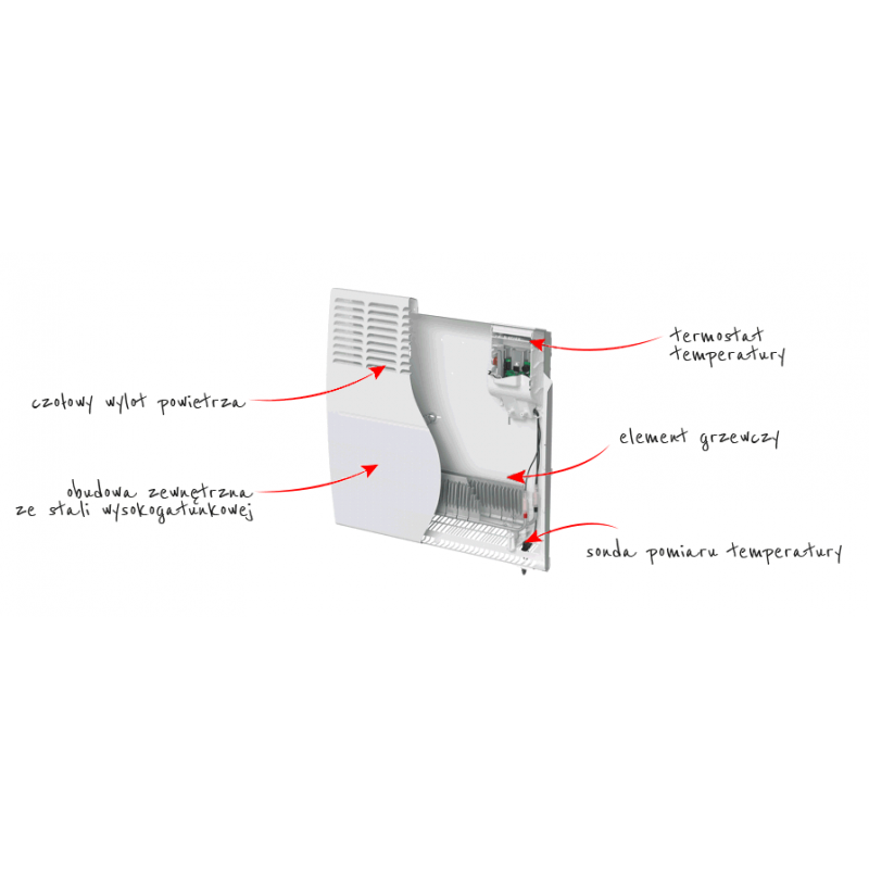 Atlantic F120 1500W Grzejnik elektryczny konwektorowy Kod 002462 