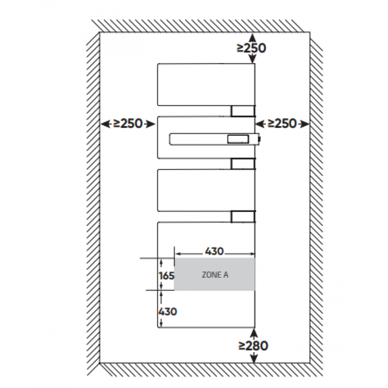 Atlantic SERENIS VENTILO Suszarka łazienkowa elektryczna 1750W, 550x1497mm, kolor biały matowy Kod 850513 