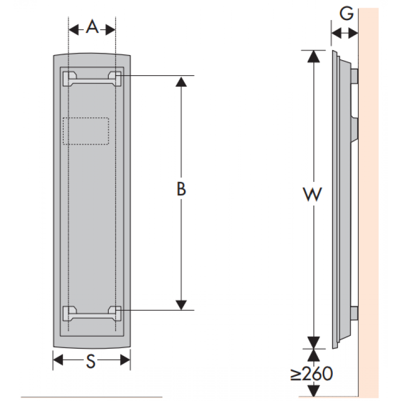 Atlantic DIVALI VERTICAL 1000W Grzejnik elektryczny, radiacyjny (kolor antracyt) Kod 507628 