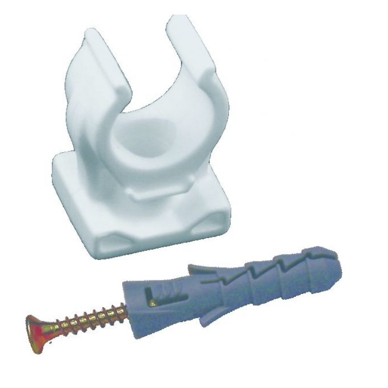 Altech Uchwyt rury pojedynczy z tworzywa ze śrubą i kołkiem fi 28 Kod ALTH-970614