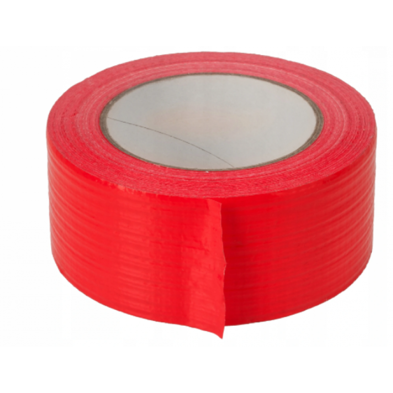 BISAN Taśma do otulin 48mm x 10mb, kolor czerwony, tkanina/ polietylen Kod TDOC10 