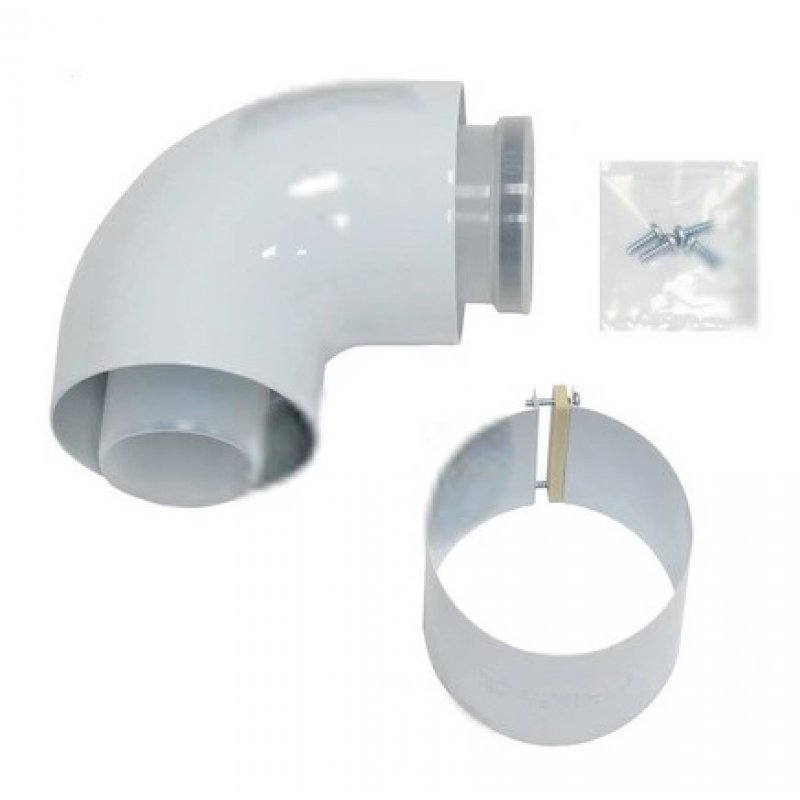 Vaillant kolano 87° koncentryczne 60/100 mm, PP kolano do komina kod 303910