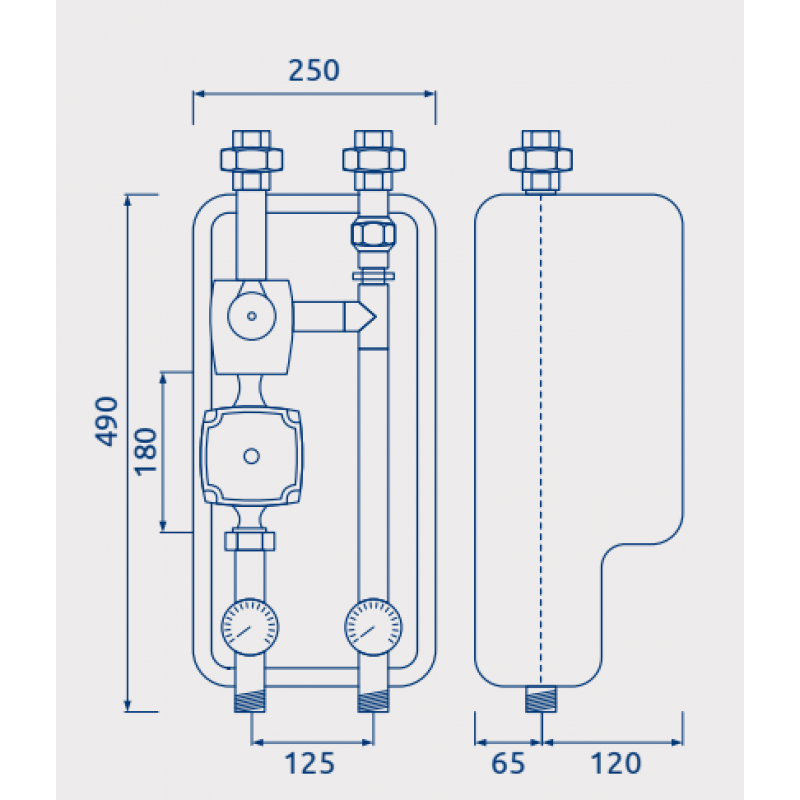 Elterm Grupa pompowa VRG 432 progresywny + pompa DN25 Grundfos Kod 625470 