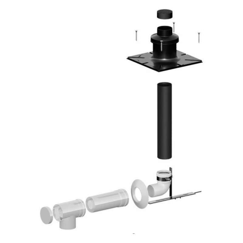 Ricom ZB-03 zestaw kominowy PP/AL do kotłów kondensacyjnych w szacht 80/125 kod ZB-03
