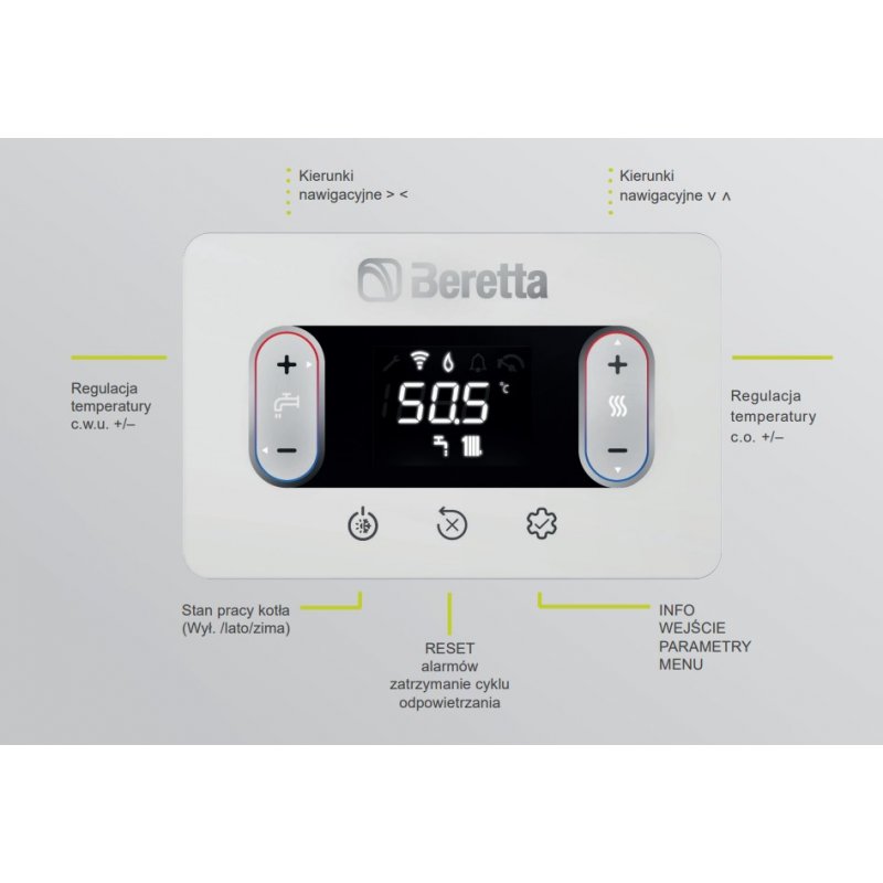 Beretta Ciao X 25C (20/25) Kocioł kondensacyjny dwufunkcyjny wiszący, moc 3,1-25kW Kod 20187761 