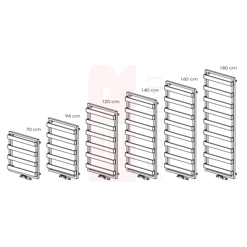 Termix CARACAS 1400 mm X 530 mm grzejnik łazienkowy Kod CARACAS 140/53 