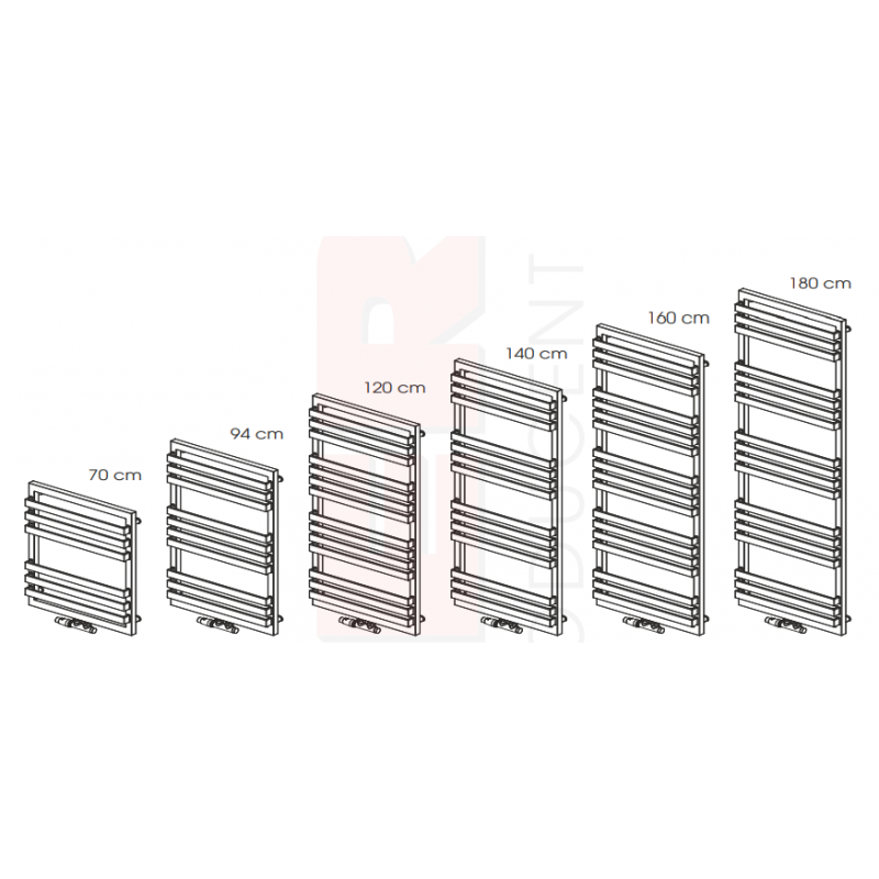 Termix LISBONA 1600 mm X 530 mm grzejnik łazienkowy Kod LISBONA 160/53 