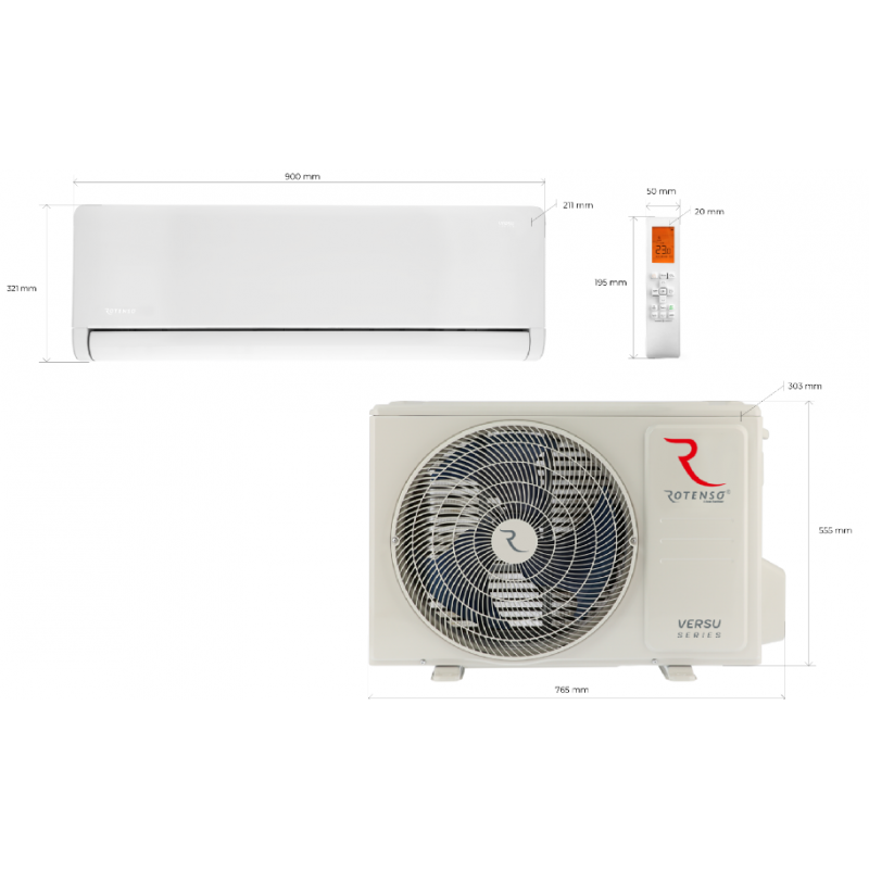 Rotenso Versu Pure VP26XI R15 Klimatyzator pokojowy (jednostka wewnętrzna) Kod VP26XI R15 