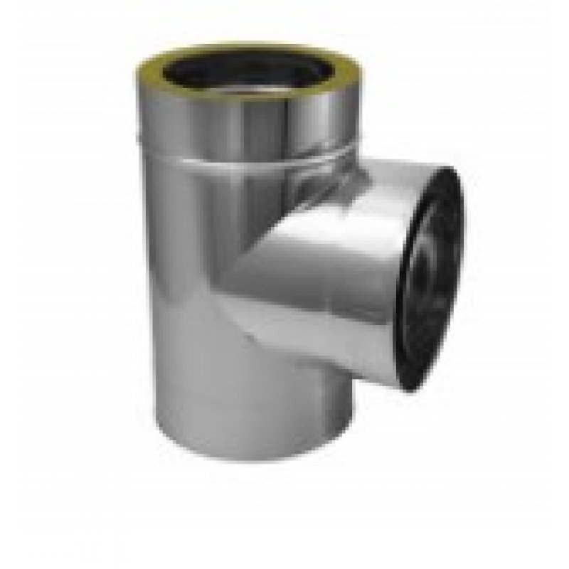 Tecnovis DW BASIC Trójnik stalowy izolowany dwuścienny fi 130mm, 90stopni Kod DWB11130