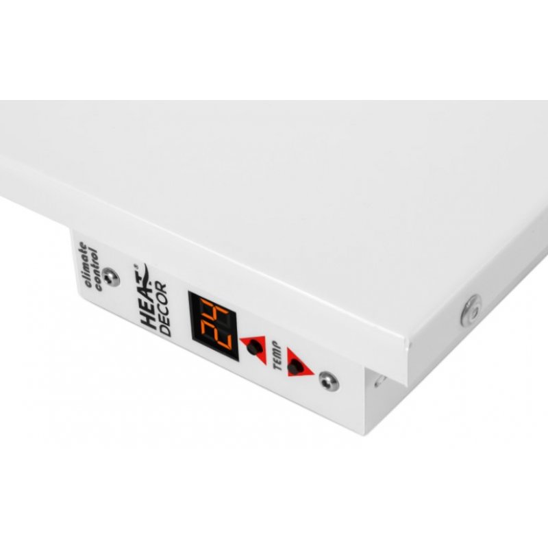 Heat Decor Grzejnik metalowy na podczerwień z termostatem, o mocy 1000W, wymiar 1200x570x15mm, kolor biały Kod HD-SWT1000 