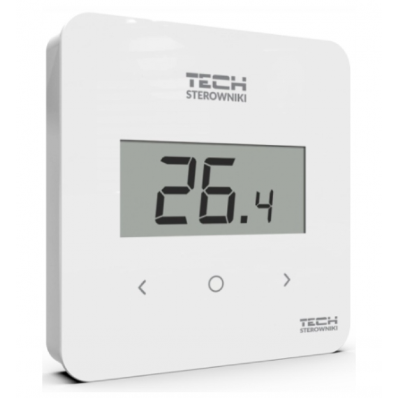 Tech R-8b PLUS Regulator bezprzewodowy, pokojowy, pomiar wilgotności powietrza, biały kod WG.11.0297