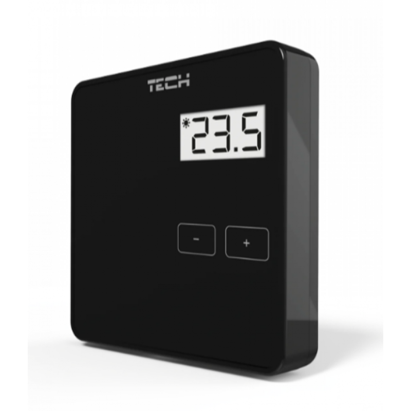 Tech R-10b Regulator, przewodowy, pokojowy, kolor czarny kod WG.11.0281
