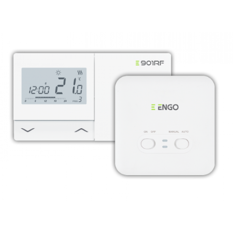 Engo Controls E901RF Regulator temperatury, programowany, bezprzewodowy, blok. klawiszy, pin Kod E901-RF