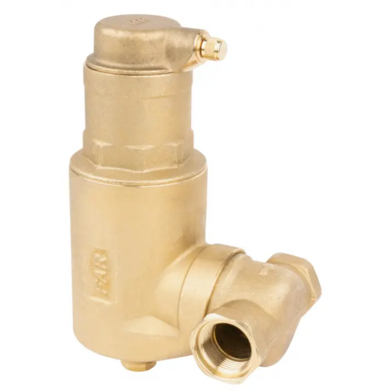 Afriso Separator powietrza FAR 302, mosiądz, ruchome przyłącza 2 x GW 1 cal, 10 bar kod: 7773020 