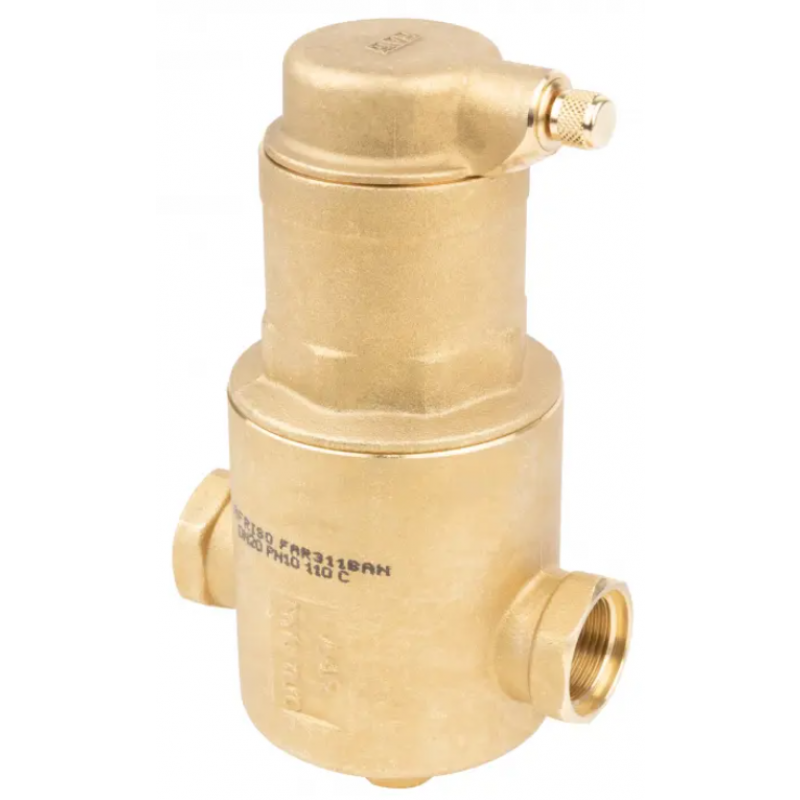 Afriso Separator powietrza FAR 313, mosiądz, przyłącza 2 x GW 1 1/4 cala, 10 bar kod: 7773130