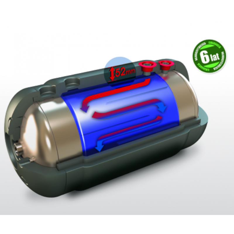 Elektromet WGJ-g 140l Wymiennik dwupłaszczowy TURBO, emaliowany w polistyrenie kod 223-14-000 