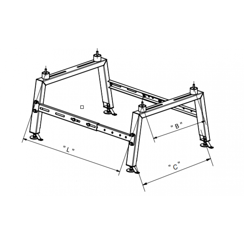 Womix, WM II 52/135, Stojak / wspornik pompy ciepła lub klimatyzatora, Kod 610956 